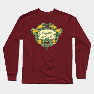 Buy Me a Drink Vintage Orange Botanic Long Sleeve T-Shirt